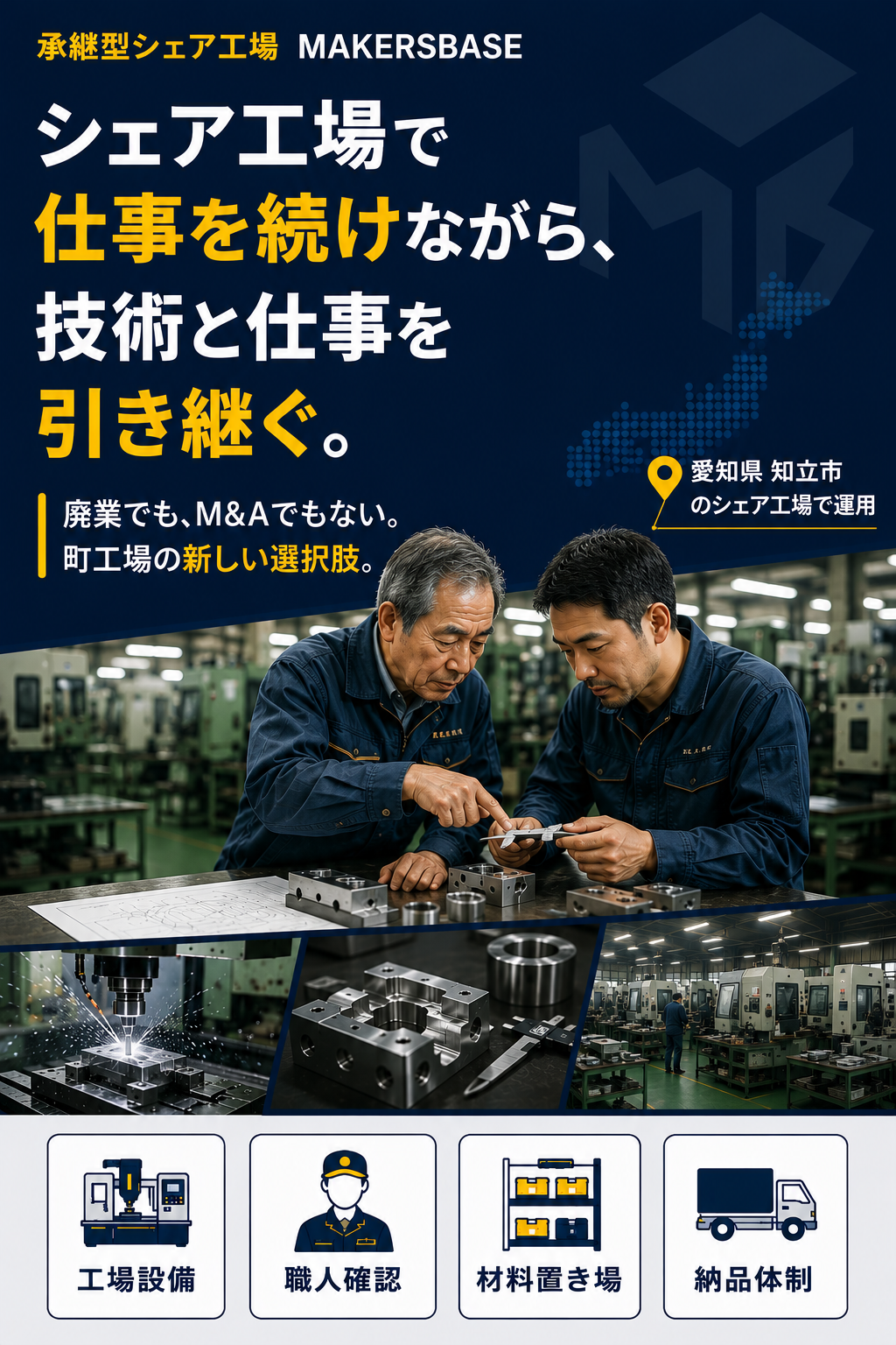 シェア工場で町工場の仕事と技術を引き継ぐMAKERSBASE
